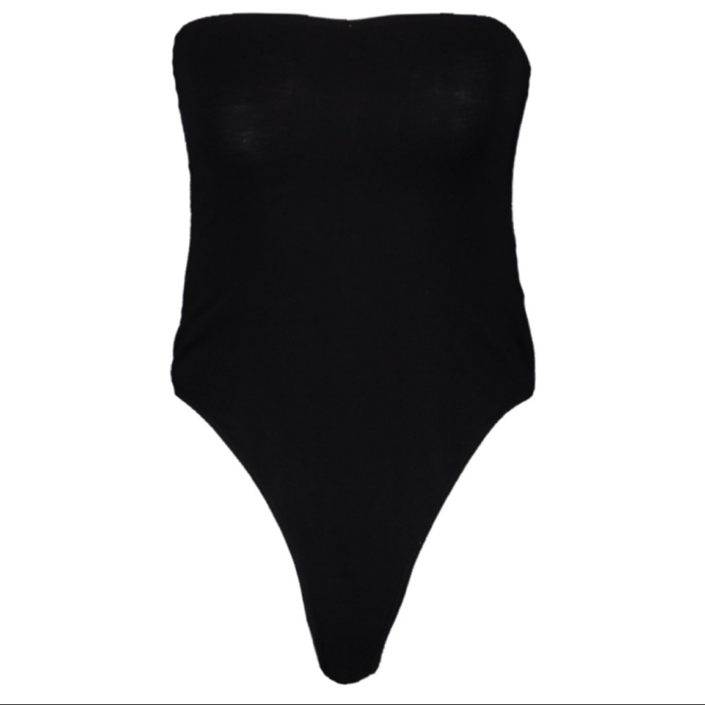 Black tube top bodysuit - Picture 3 of 3